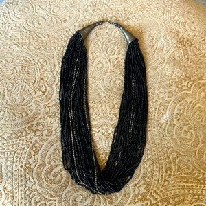 Black & Gold Beaded Necklace